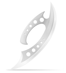 unusual original knife is a melee weapon vector illustration isolated on white background