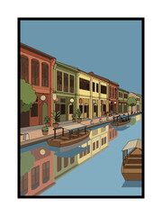 collage of old buildings in venice italy