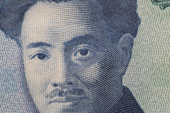 Title Macro Portrait Detail of Japanese 1000 Yen