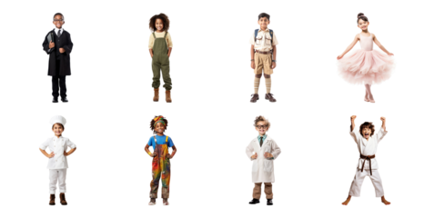 Children dressed as various professions.