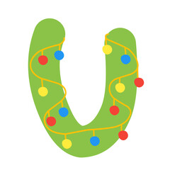 Christmas alphabet letters with lights