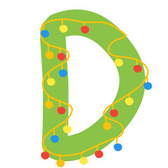 Christmas alphabet letters with lights