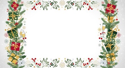 Festive holiday celebration christmas themed decoration graphic design colorful environment aesthetic viewpoint cheerful concept for holiday greetings and festivities