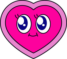 Cute Face Heart