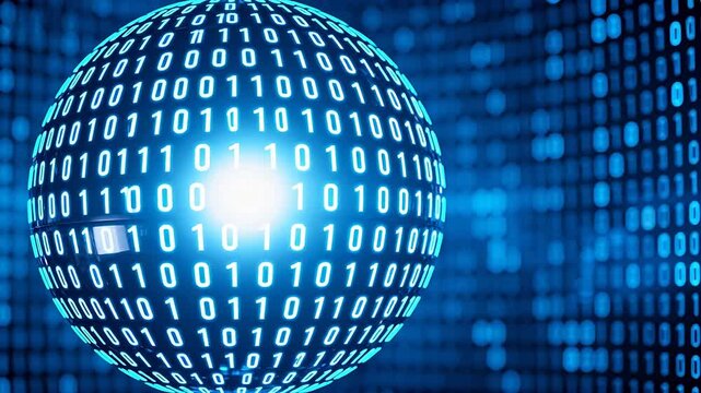 Binary sphere with glowing center