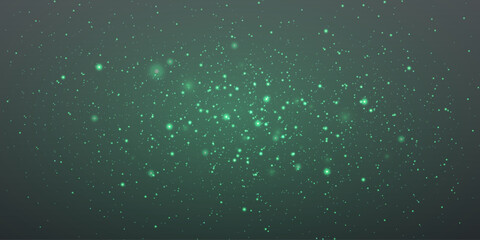 Shimmering dust and bokeh effect. Flash of light sparks.