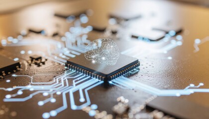 concept of artificial intelligence. Analytic, automation, machine learning and an autonomous brain. Big data management, computer connection information intelligence technology 