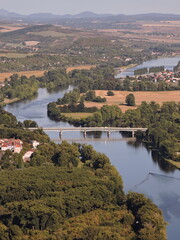 Fototapeta premium Bridge over Elbe river, Litomerice