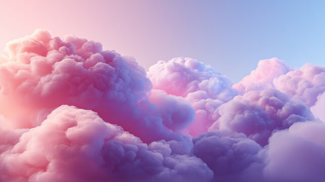 Ai colorful clouds cover the sky at dusk as sunlight mixes with the atmosphere in a vibrant display over the horizon