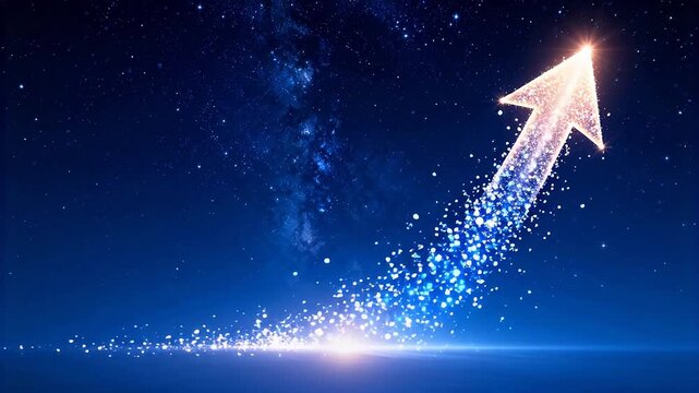 Starry arrow pointing upward