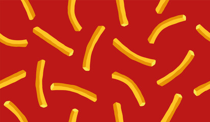 Cute french fries pattern background vector design