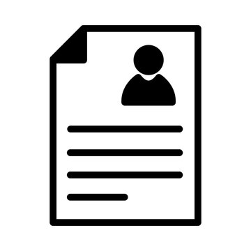 Resume icon symbol template for graphic and web design collection logo vector illustration