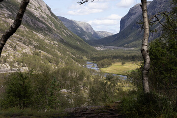 beautiful landscape of the norwegian mountains