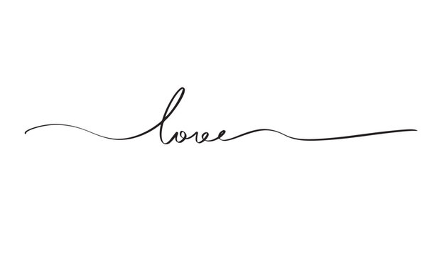 Love heart text font calligraphy hand written lettering script black color object icon love sign symbol decoration happy valentine day love heart wedding banner poster object card greeting valentine 