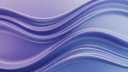 Fototapeta premium Abstract 3D Background with Smooth Flowing Purple and Blue Liquid Waves
