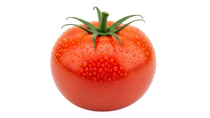 Roma tomato close up isolated on transparent background