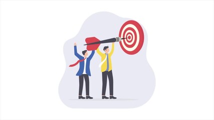 Team Target 2D Flat Animation MP4 File