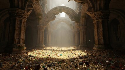 Cathedrals Ruin Hopeful light on waste.