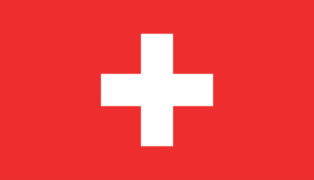 National switzerland flag vector flat design. national flag of switzerland. Swiss Flag.