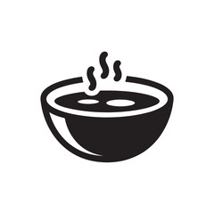Steaming Bowl of Hot Soup Illustration - A Perfect Comfort Food Emblem for Culinary and Restaurant Themes