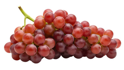 Fototapeta premium Bunch of red grapes fresh and ripe isolated on transparent background