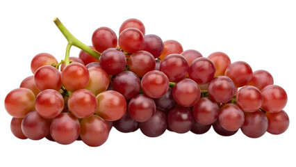 Bunch of red grapes still life isolated on transparent background