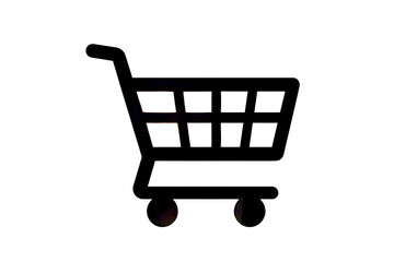 shopping cart isolated on white