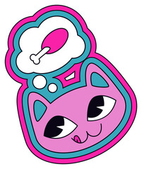 Dreaming Cat Sticker