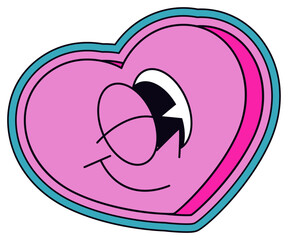 Winking Heart Sticker © klyaksun