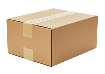 Cardboard box isolated on transparent background