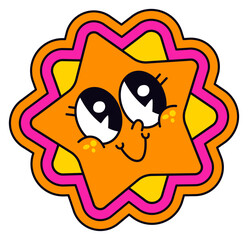 Groovy Star Sticker