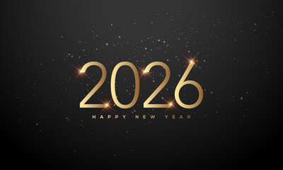 Fototapeta premium Happy New Year 2026 Background Greeting Card