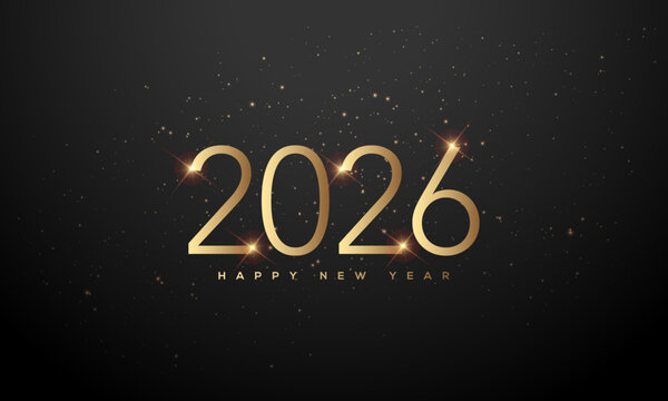 Fototapeta Happy New Year 2026 Background Greeting Card