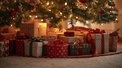 A pile of presents under the Christmas tree: A night of giving


