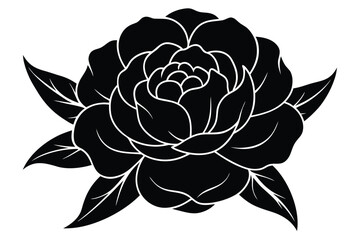 peony flower vector icon