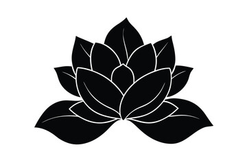 magnolia flower vector icon