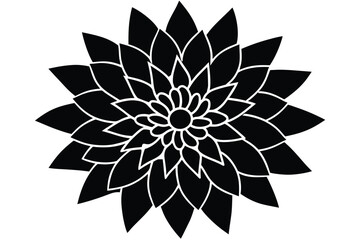 dahlia bloom vector icon