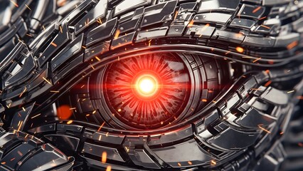 Close-up of a Metallic Dragon Eye