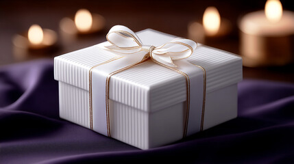 リボンで包んだギフトボックス