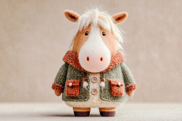 編みぐるみ風の馬