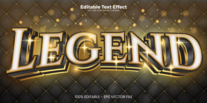 Legend New editable text effect in modern trend style
