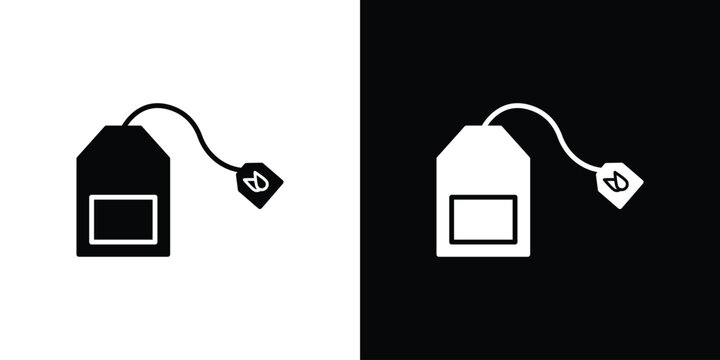 Tea bag icon design concept. vector flat icons