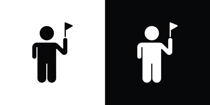 Tour guide people icon design concept. vector flat icons