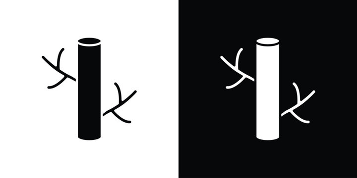 Blood vessel icon, A flat minimalist vector illustration