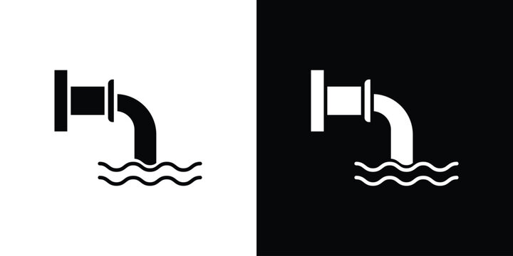 Wastewater icon design concept. vector flat icons