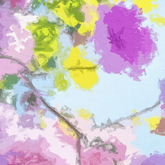 Obraz premium Various oil paintings, flowers, lakes, plum blossom scenery, roses, peonies, forests, dragonflies, mountain courtyards