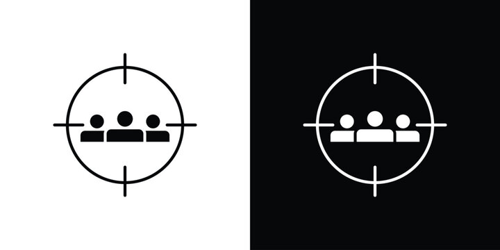 Customer segment icon, A flat minimalist vector illustration