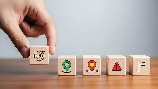 Achieve business success with strategic planning and goal setting, visual roadmap to success, perfect for training materials and motivational content - Powered by Adobe