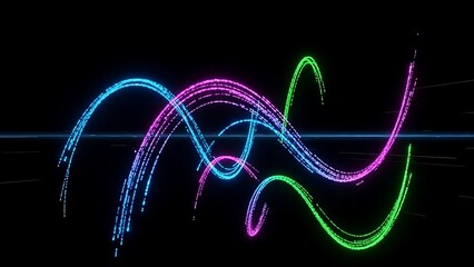 &ldquo;circular burst of bright neon rays forming radiant sci-fi energy field, glowing digital light rings and dynamic motion lines