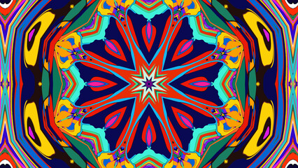 Trippy Psychedelic Kaleidoscope Texture for Music Visuals